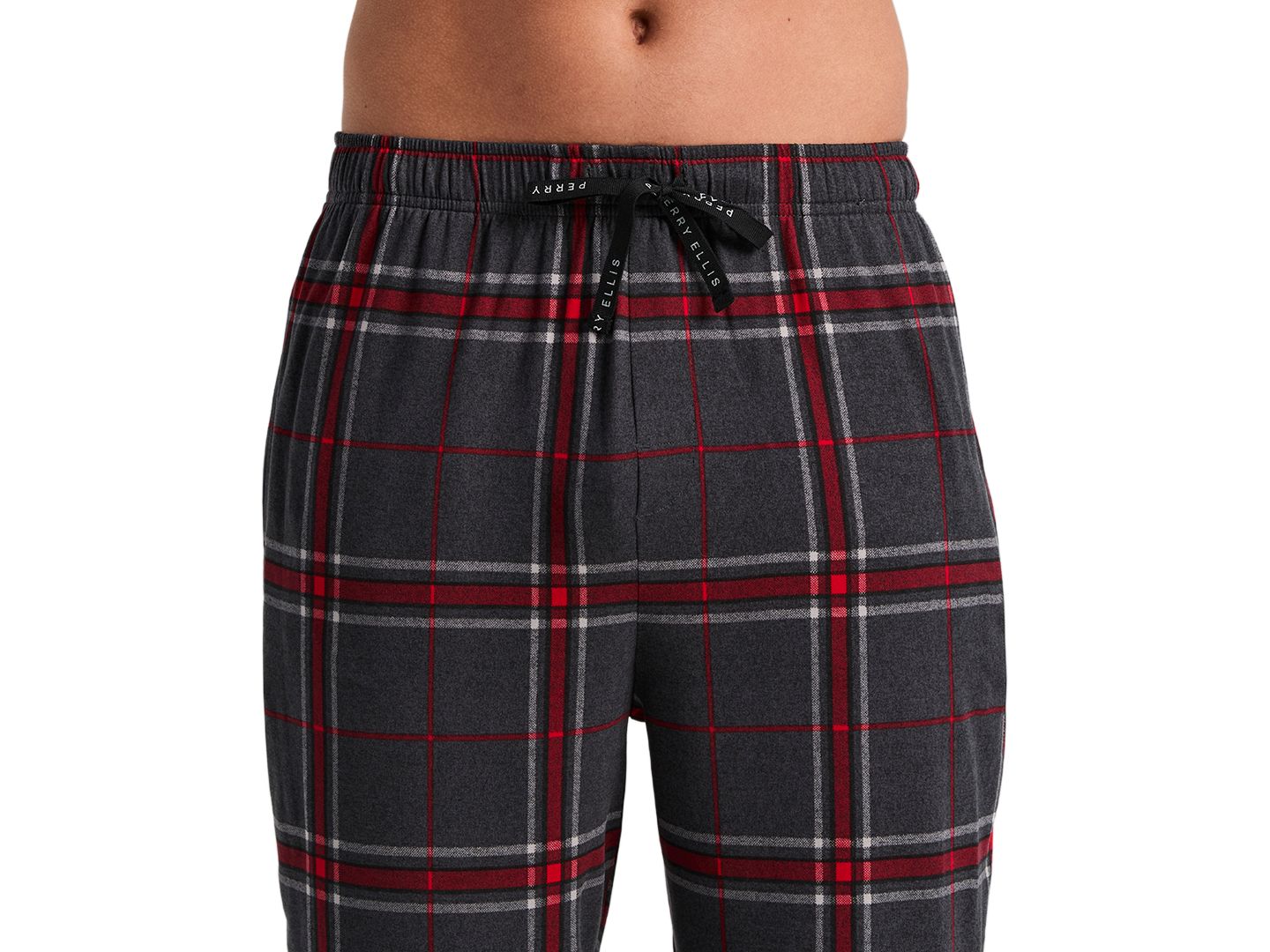 Пижамные брюки Drawstring-Waist для мужчин — Perry Ellis Portfolio, цвет: Chili Pepper — фото 3