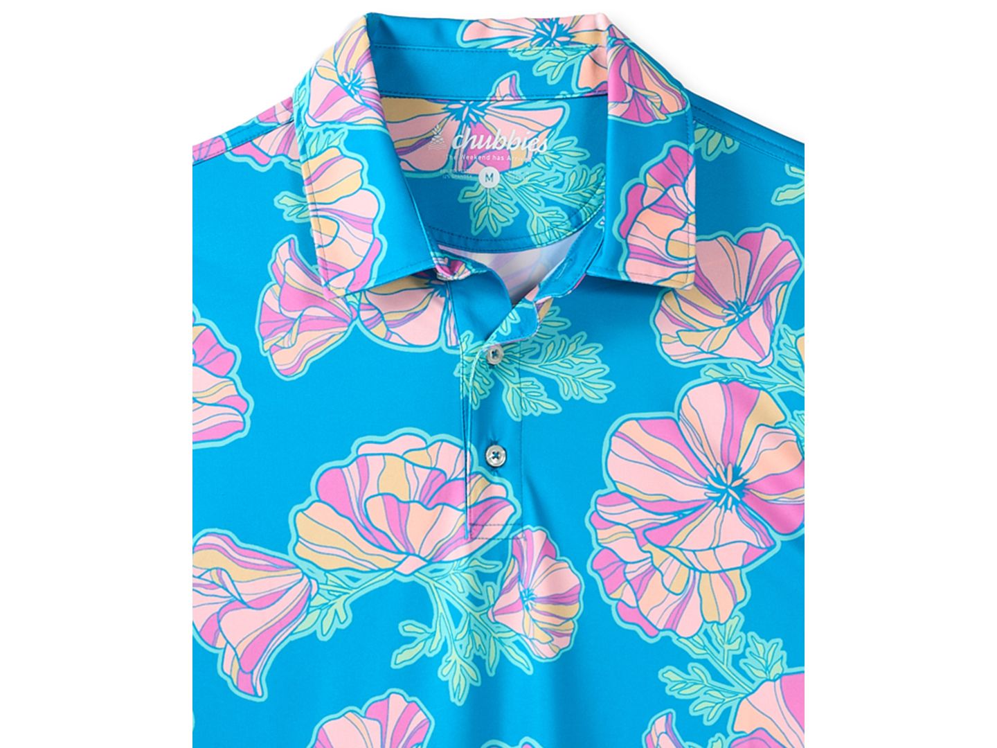 Мужское поло Chubbies Great Grand Poppy Regular-Fit Polo Shirt, цвет: Яркий синий — фото 3
