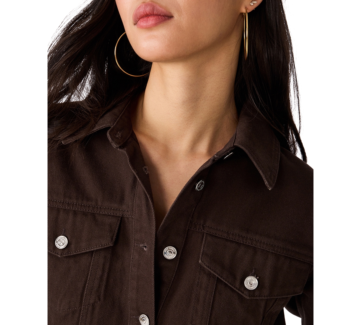 Steve Madden Women's Dove Cropped Denim Long-Sleeve Jacket