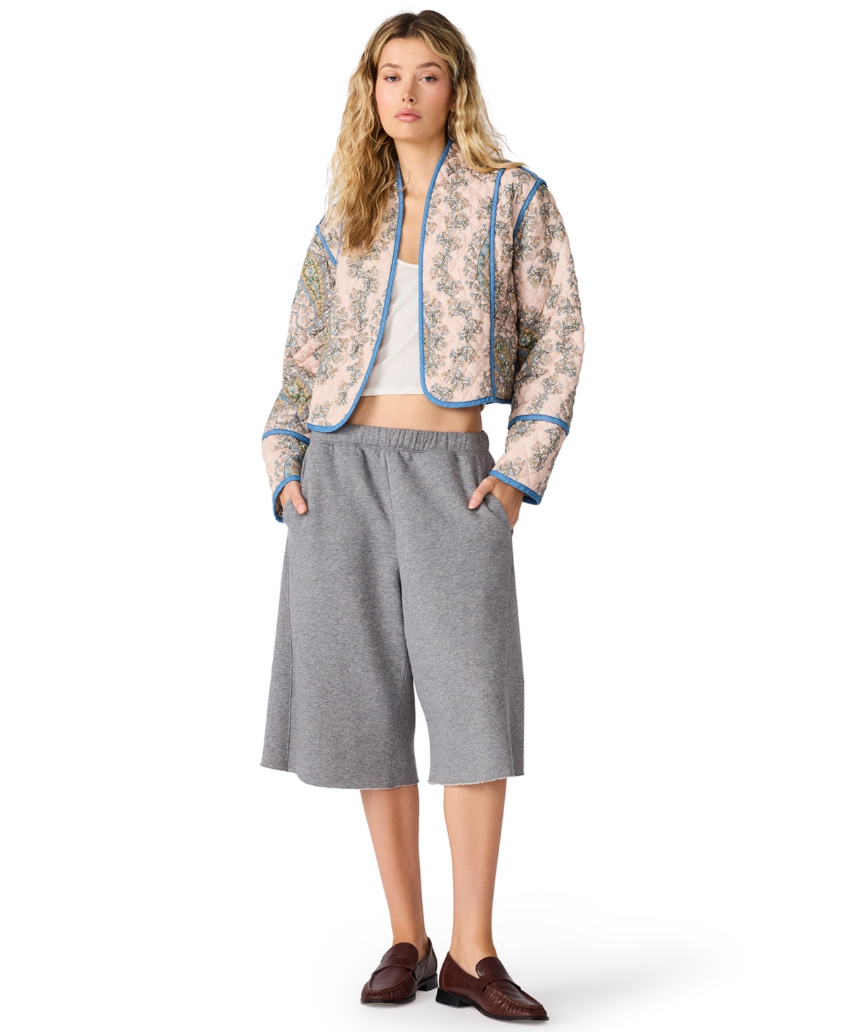 Steve Madden Women's Adalynn Quilted Cropped Jacket