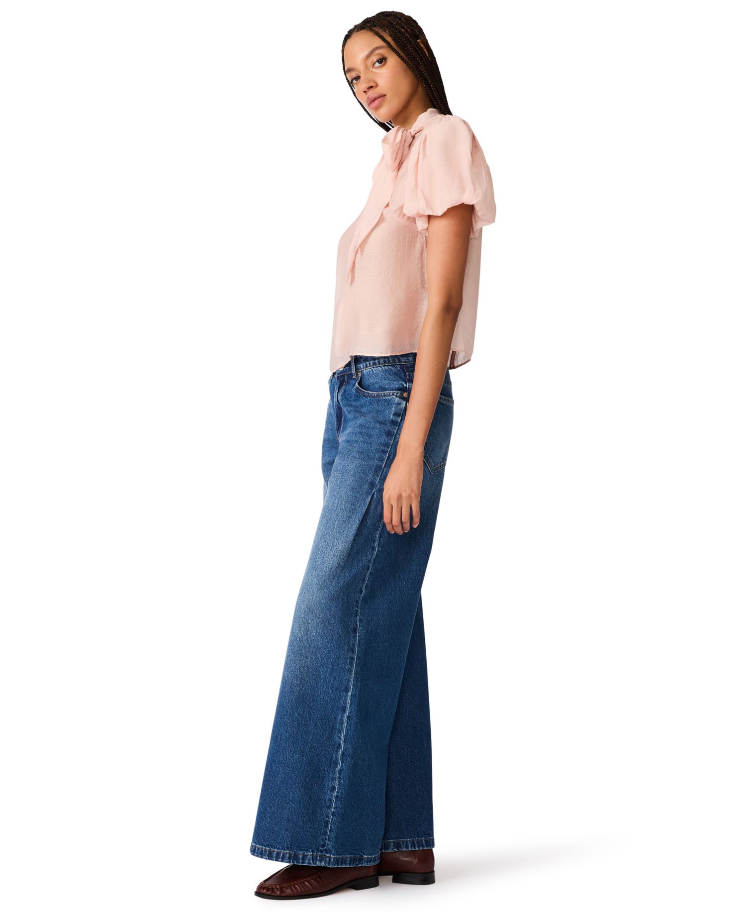 Women's Lolanie Short-Sleeve Pussybow Blouse