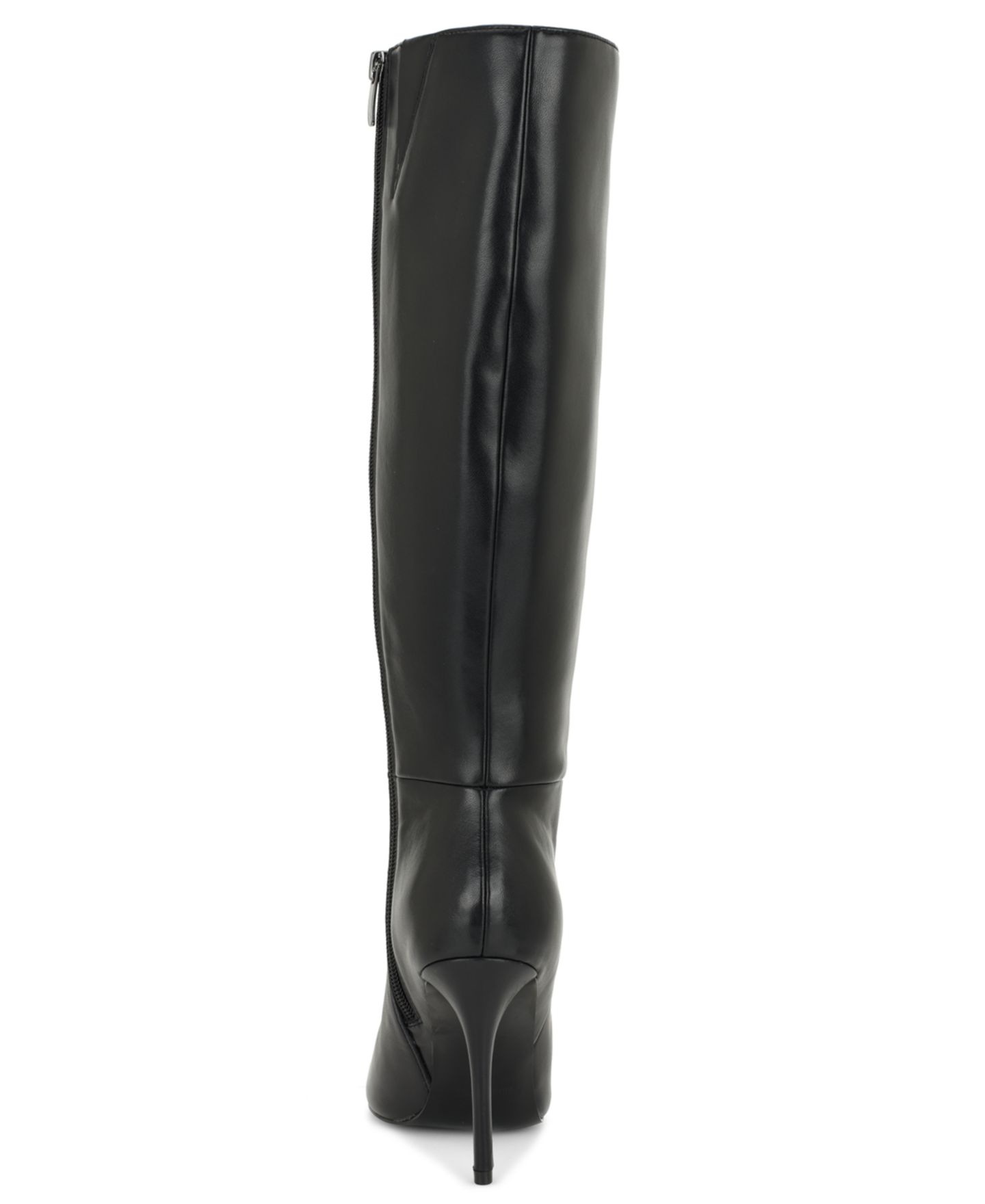 Женские ботинки Nine West Cherri Tall Pointed Toe Stiletto Dress Boots, цвет: Чёрный кожаный — фото 3