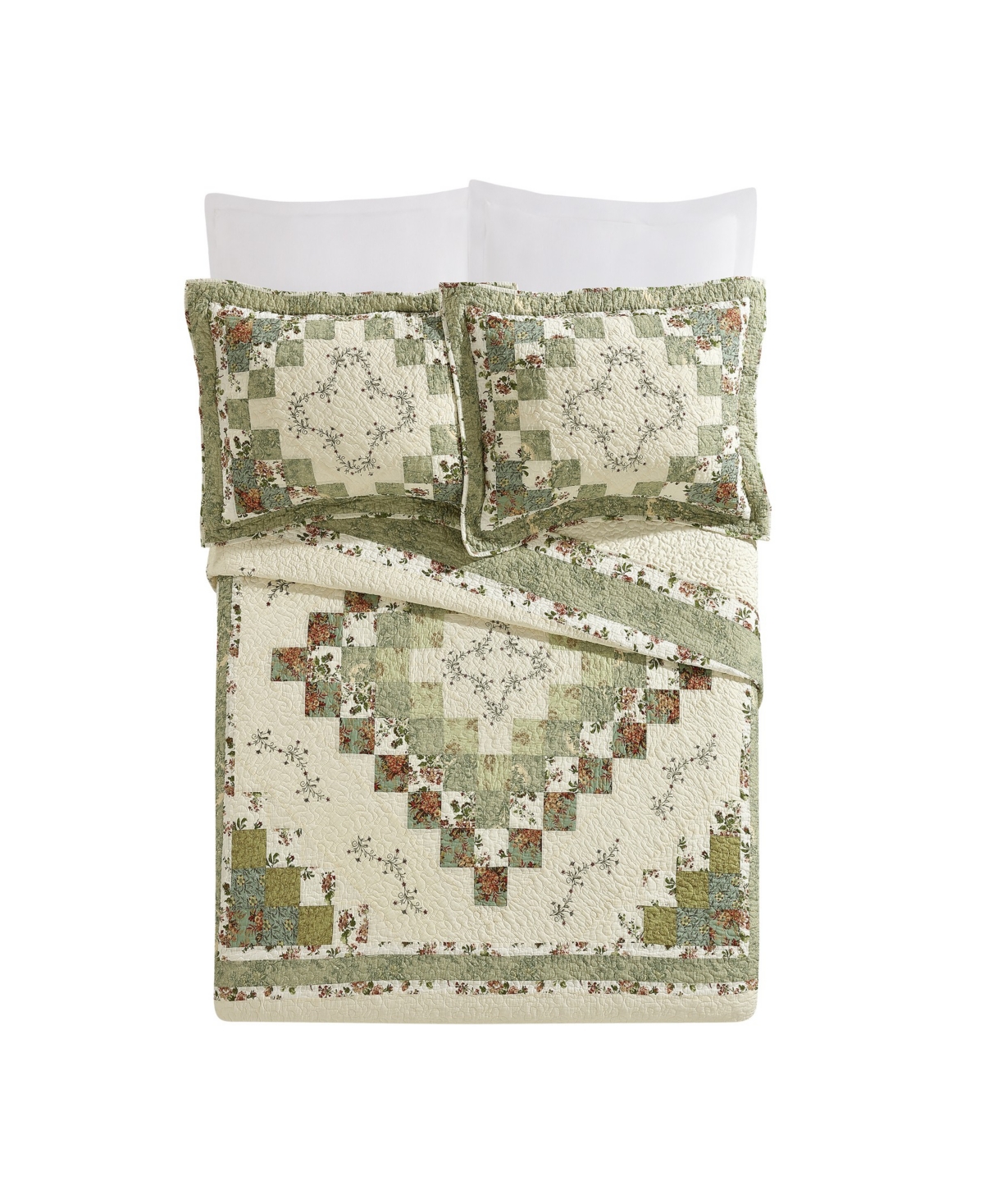 Modern Heirloom Olivia Embroidered 3-Piece Quilt Set