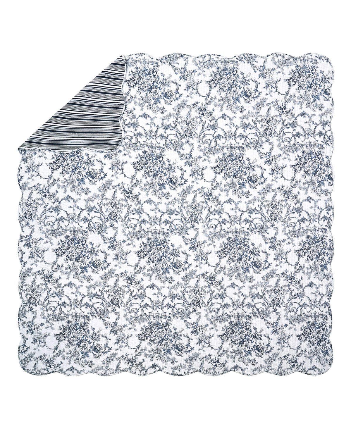 Modern Heirloom Garden Toile Reversible 3-Piece Quilt Set