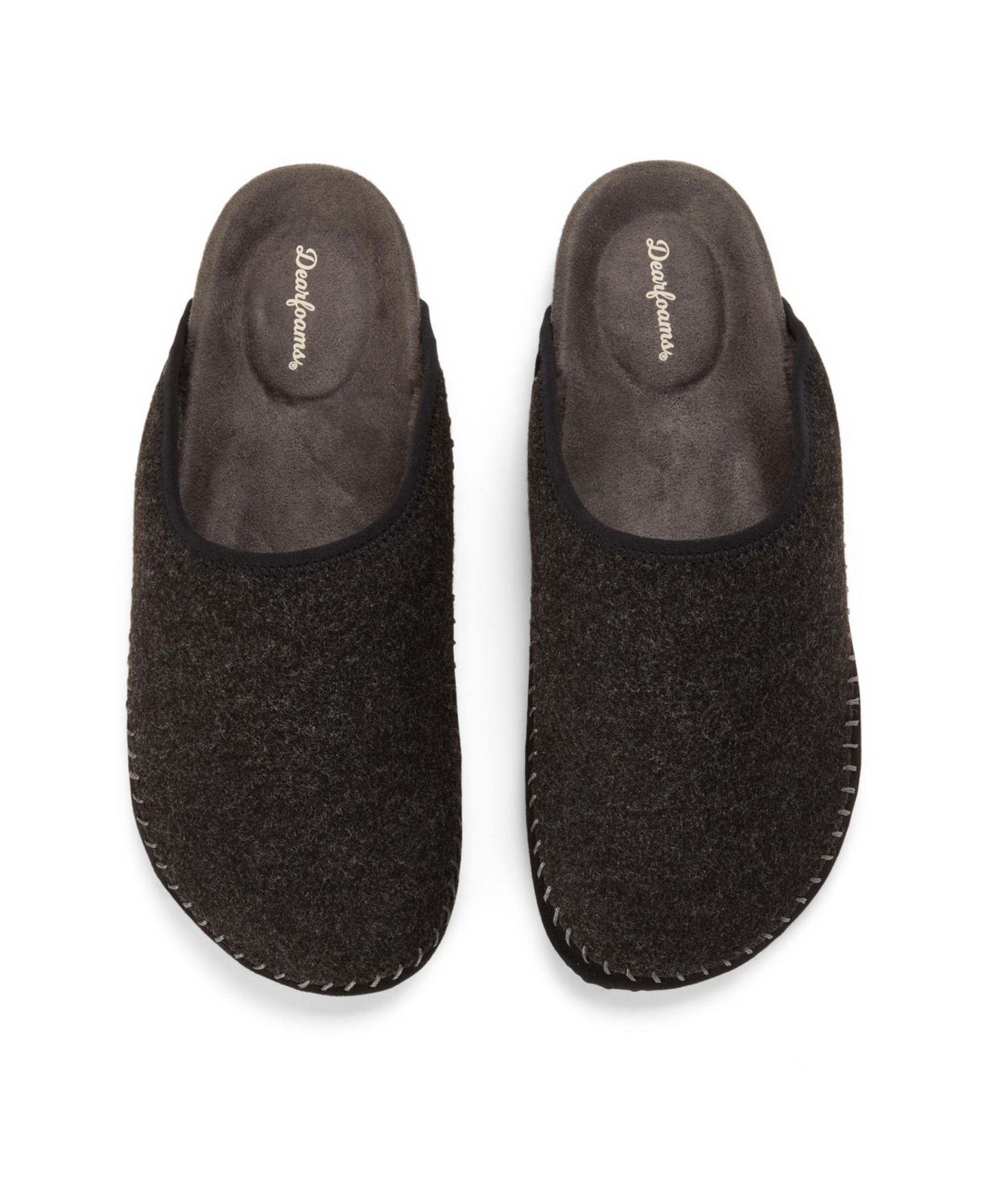 Мужские тапочки Dearfoams Peterson Scuff Slippers, цвет: Чёрный — фото 4