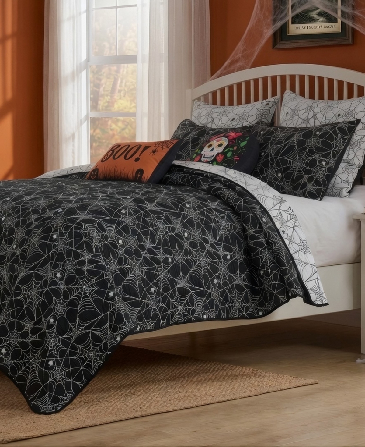 Greenland Home Fashions Spinderella Jacquard-Woven -Piece Coverlet Set