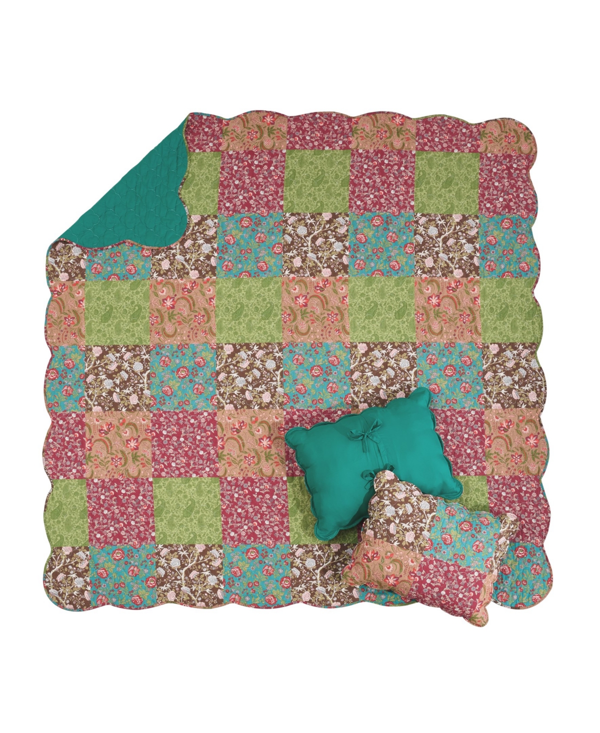 Greenland Home Fashions Danica Reversible Quilt Set, King