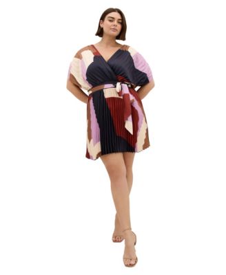 Women's Hailey Aspect Print Pleat Mini Dress