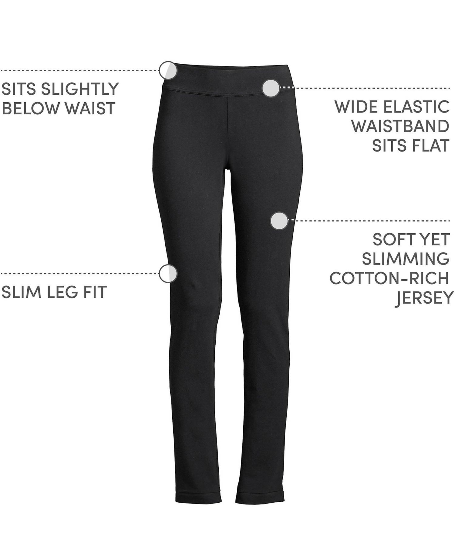Plus Size Starfish Mid Rise Slim Leg Pants