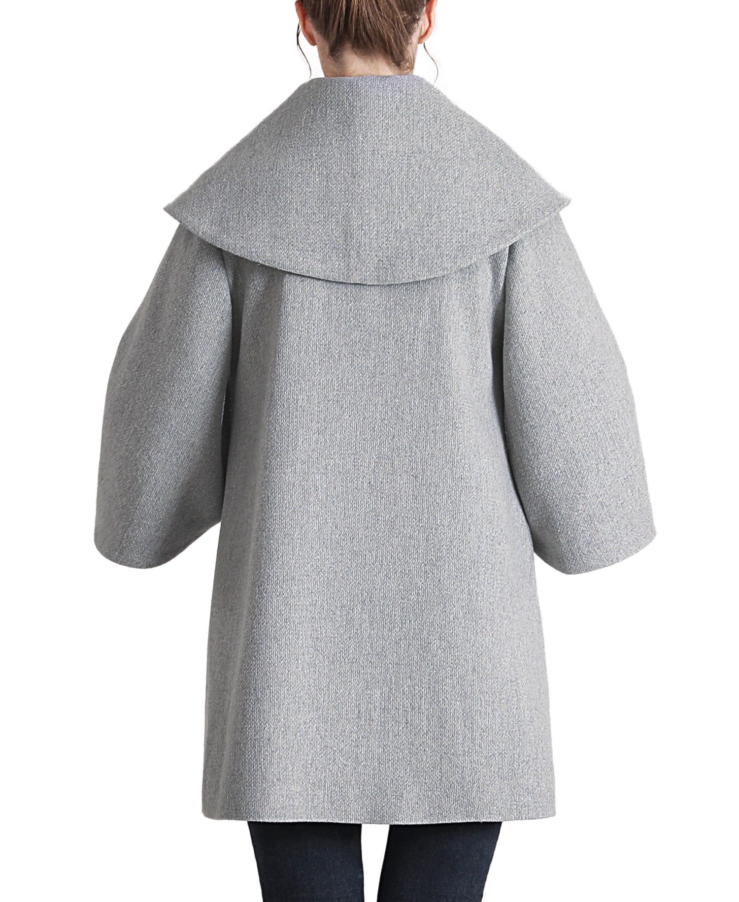 Maternity Aanya A-Line Wool-Blend Removable Bib Coat