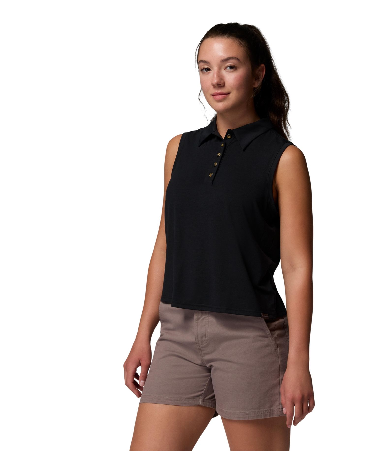 Women's Sleeveless Stretch Polo Top