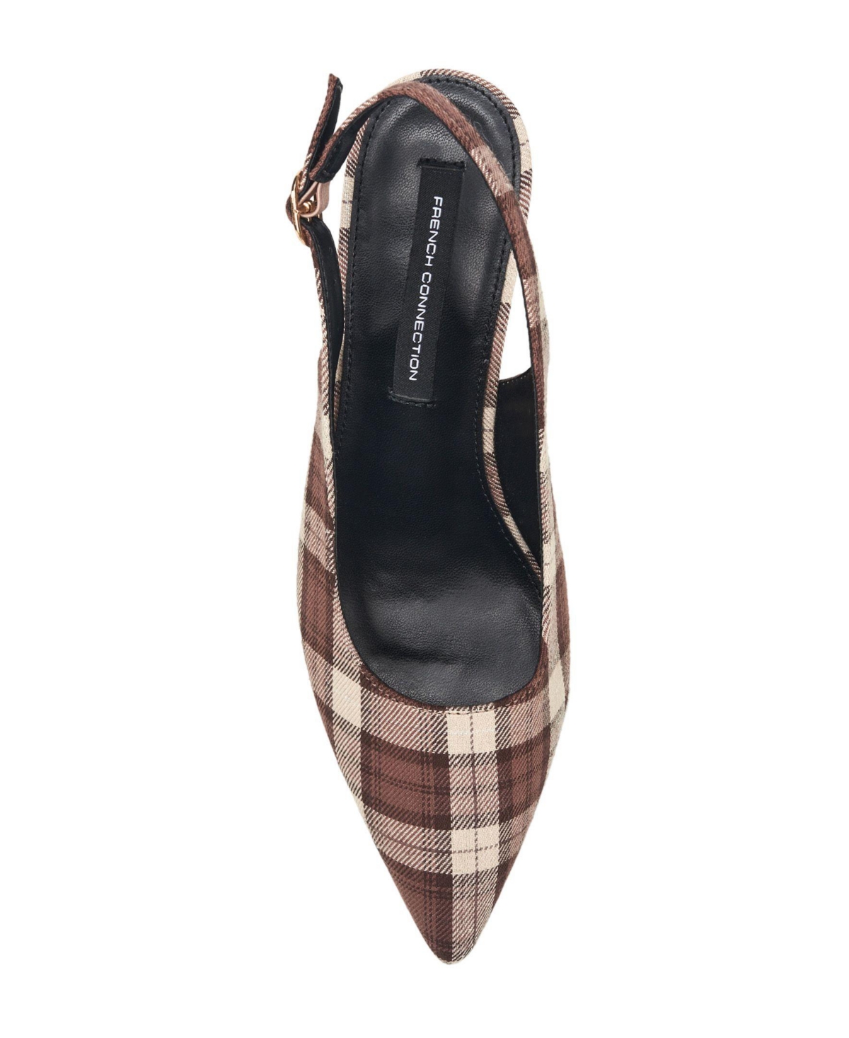 French Connection Women's Brenna Plaid Kitten Heel