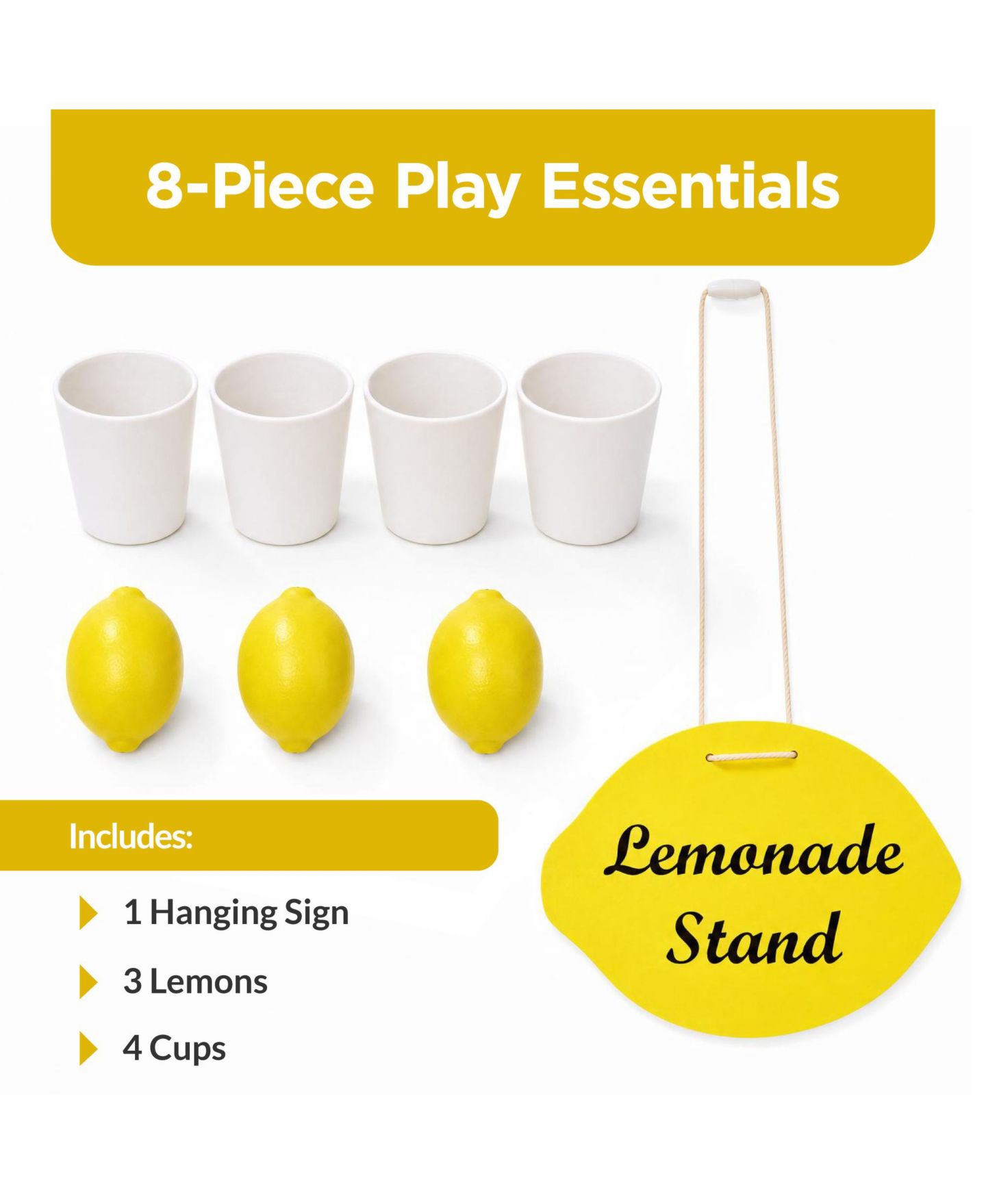 Детские игрушки Best Choice Products Kids Lemonade Stand Canopy Chalkboard Wheels 8-Piece Play Kitchen, Ages 3+ — фото 8