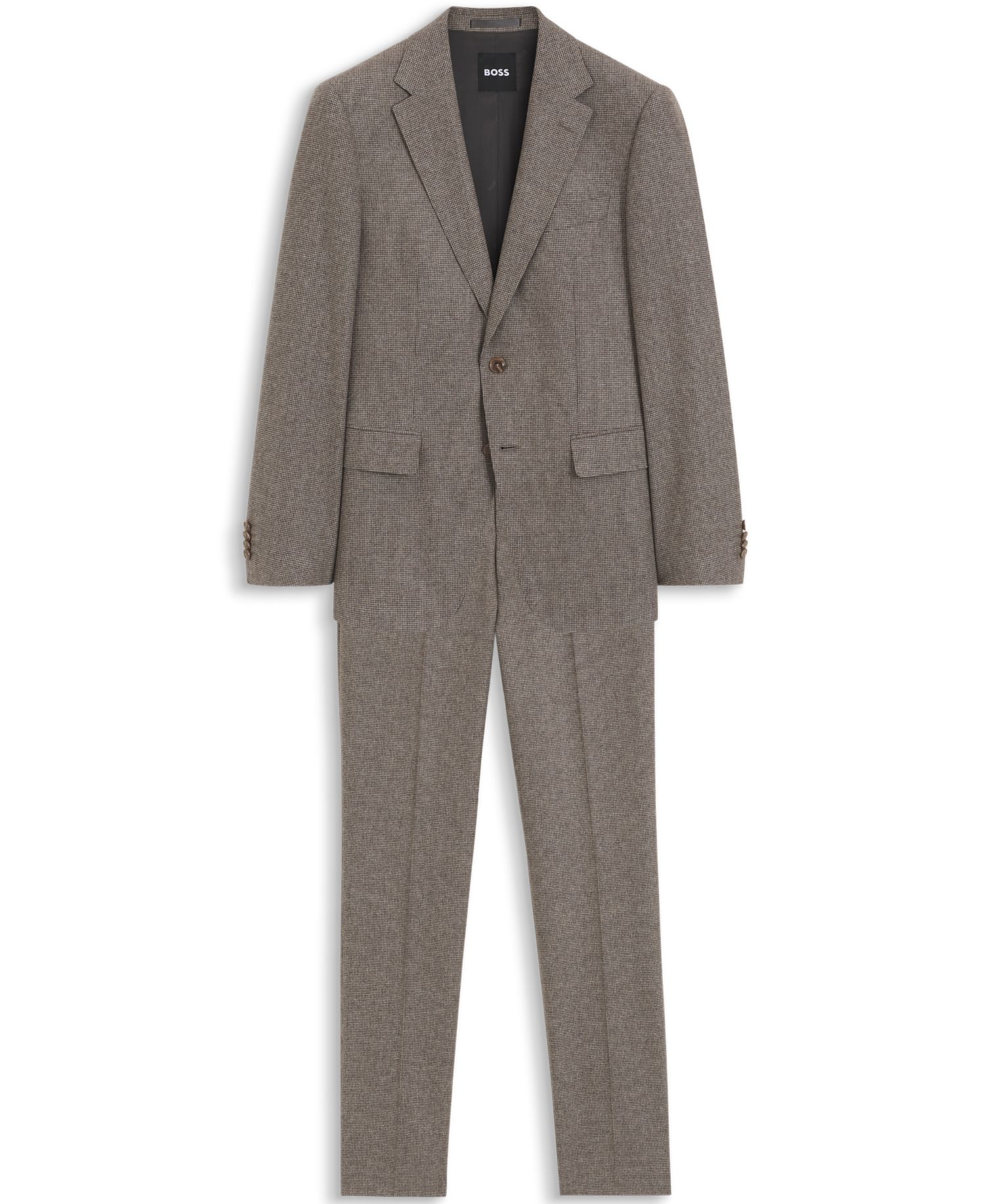 Men's Virgin Wool Slim-Fit Patterned Suit