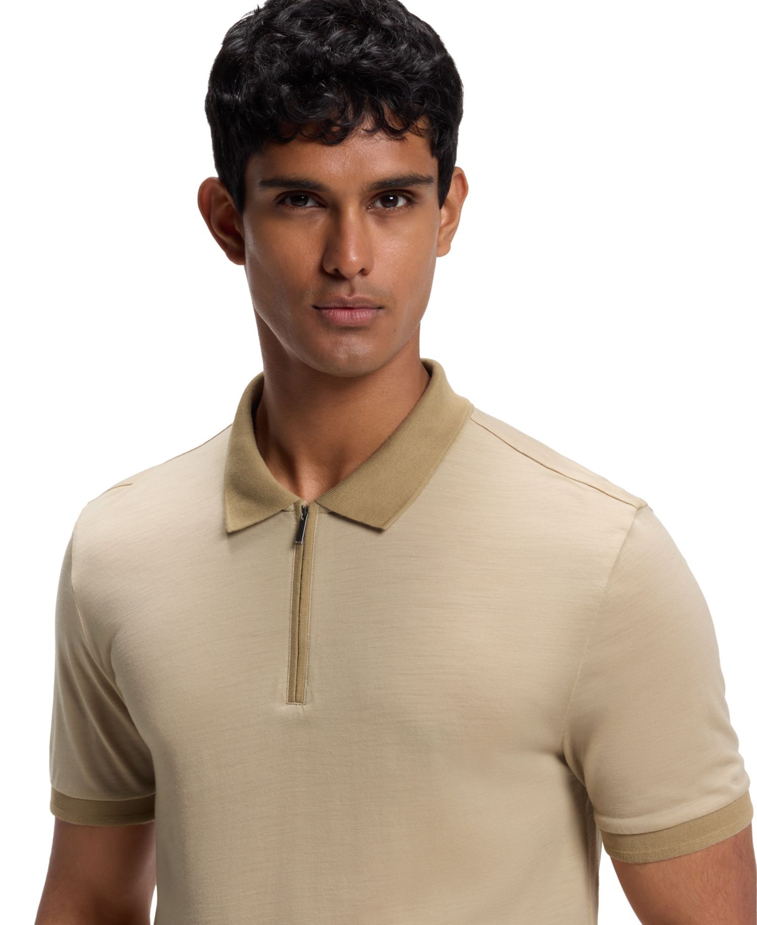 Men's Wool Regular-Fit Polo Shirt