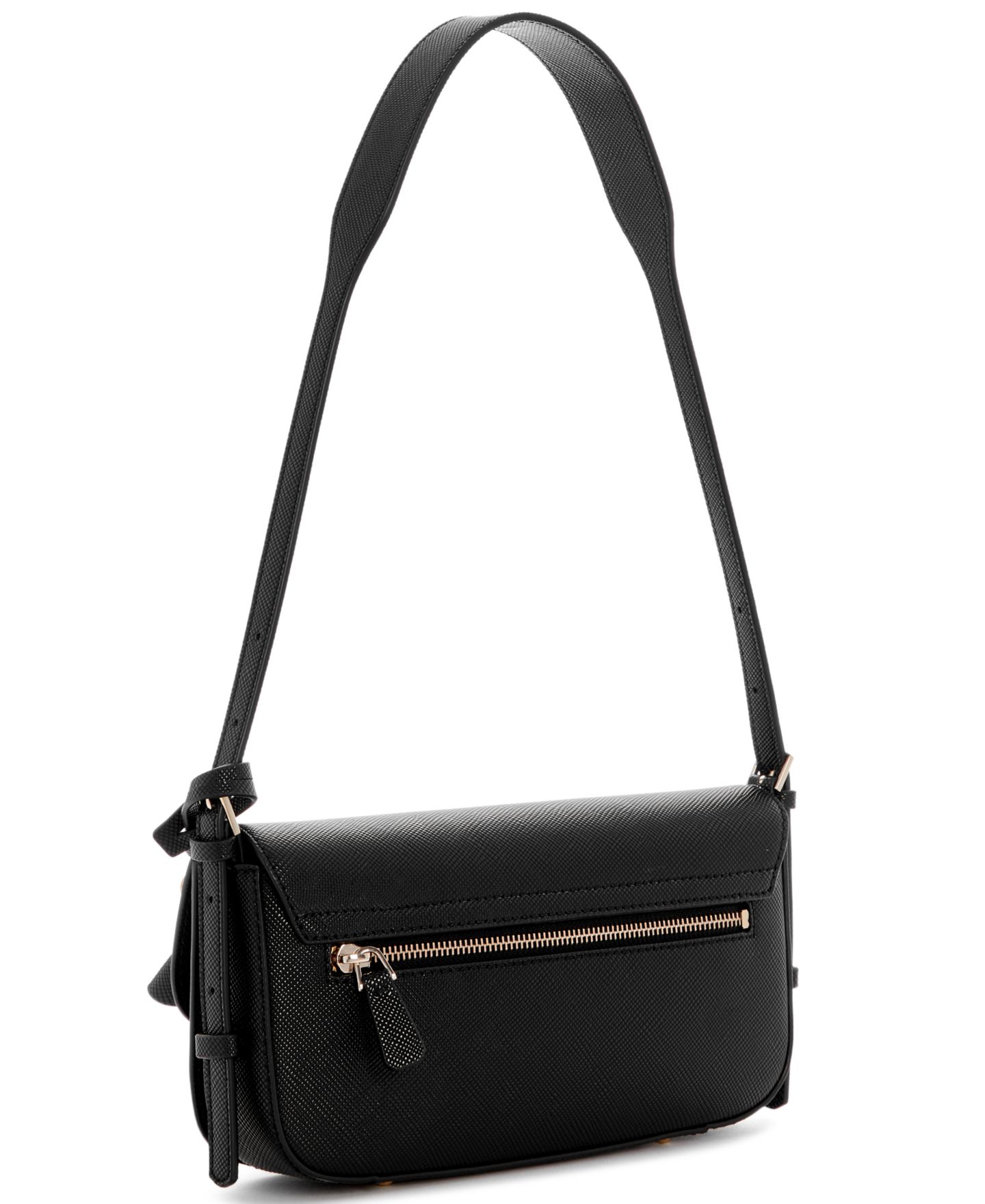 Женская сумка GUESS Danielle Flap Small Shoulder Handbag, цвет: Чёрный — фото 2