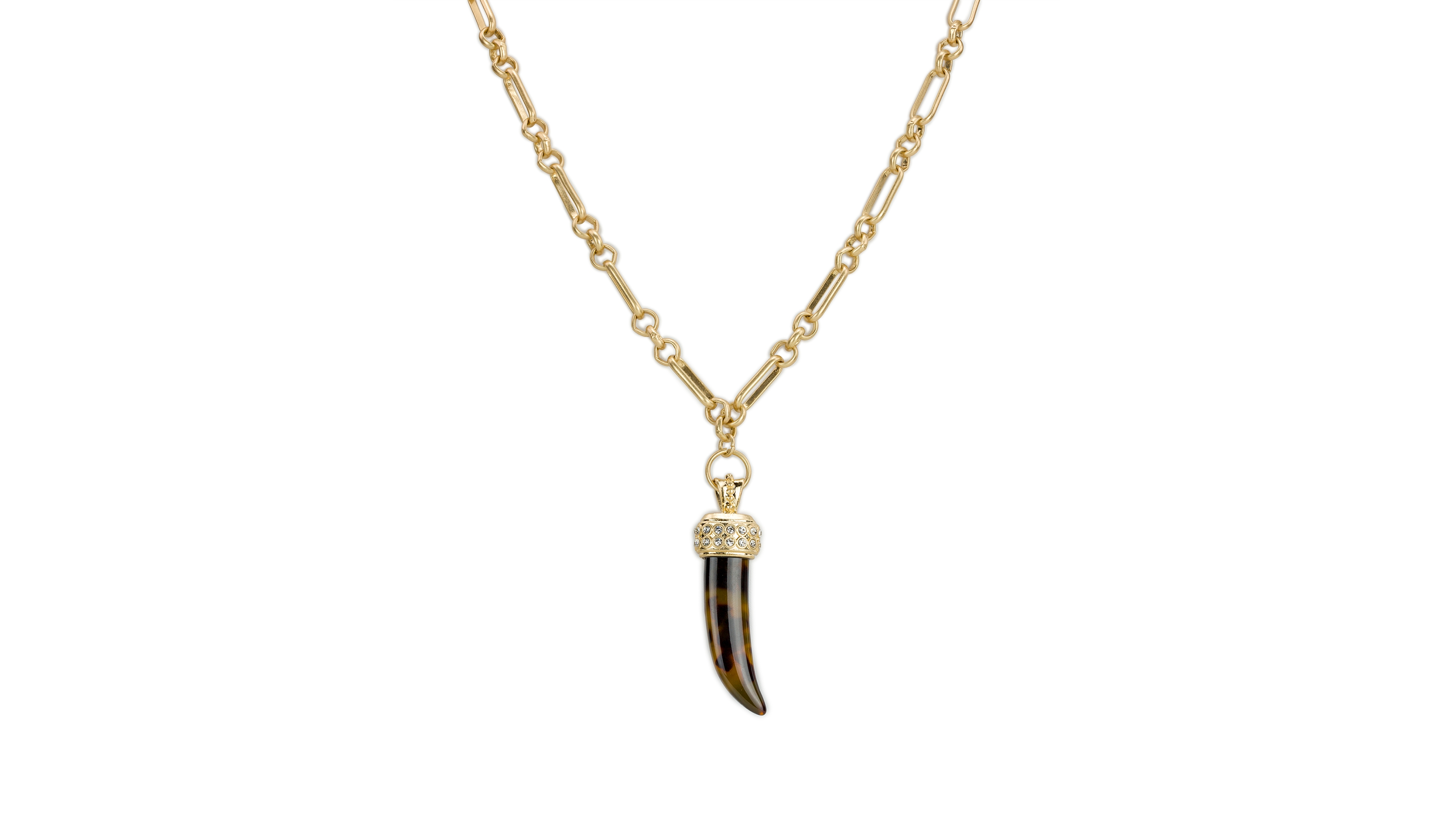 Patricia Nash Gold-Plated Horn Pendant Necklace
