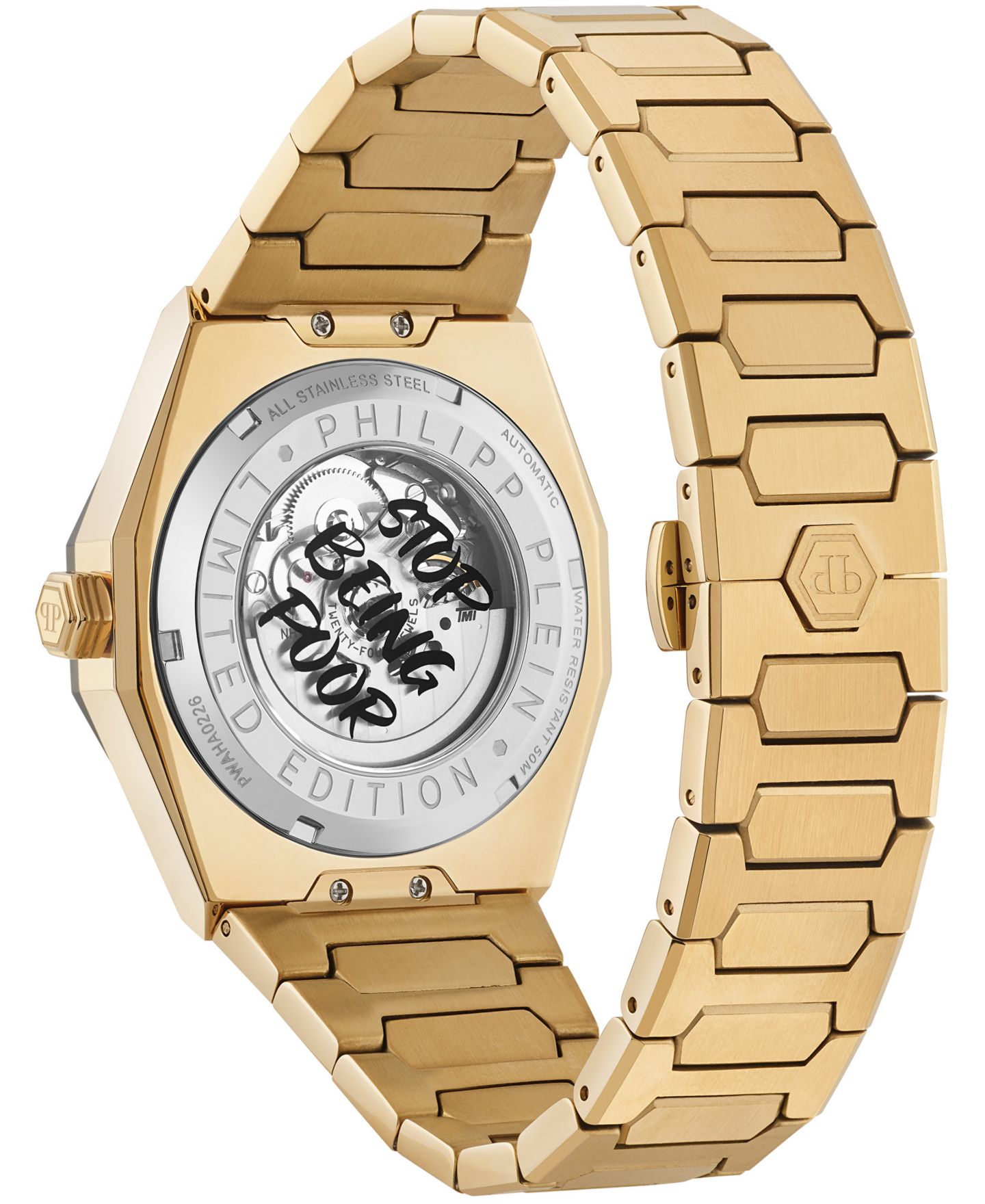 Мужские часы Philipp Plein Deluxe IP Yellow Gold Stainless Steel Bracelet Watch 44mm — фото 3