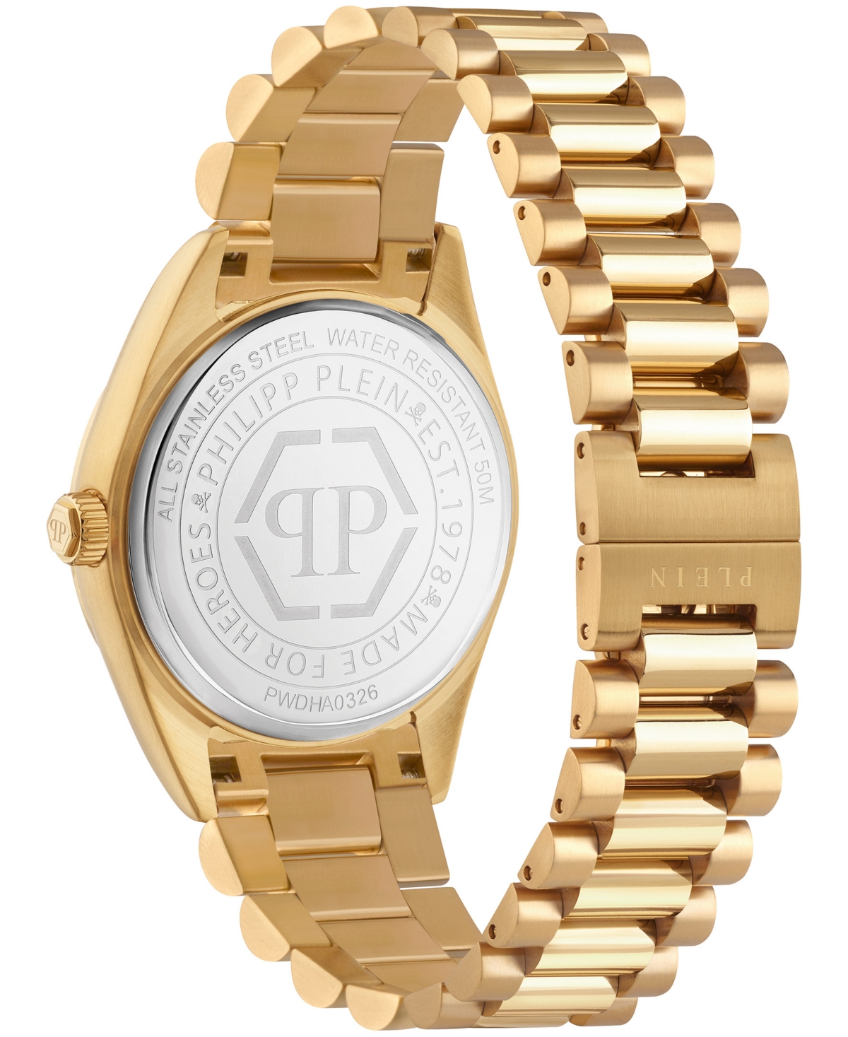 Philipp Plein Men's Ip Yellow Gold Stainless Steel Bracelet Watch 40mm