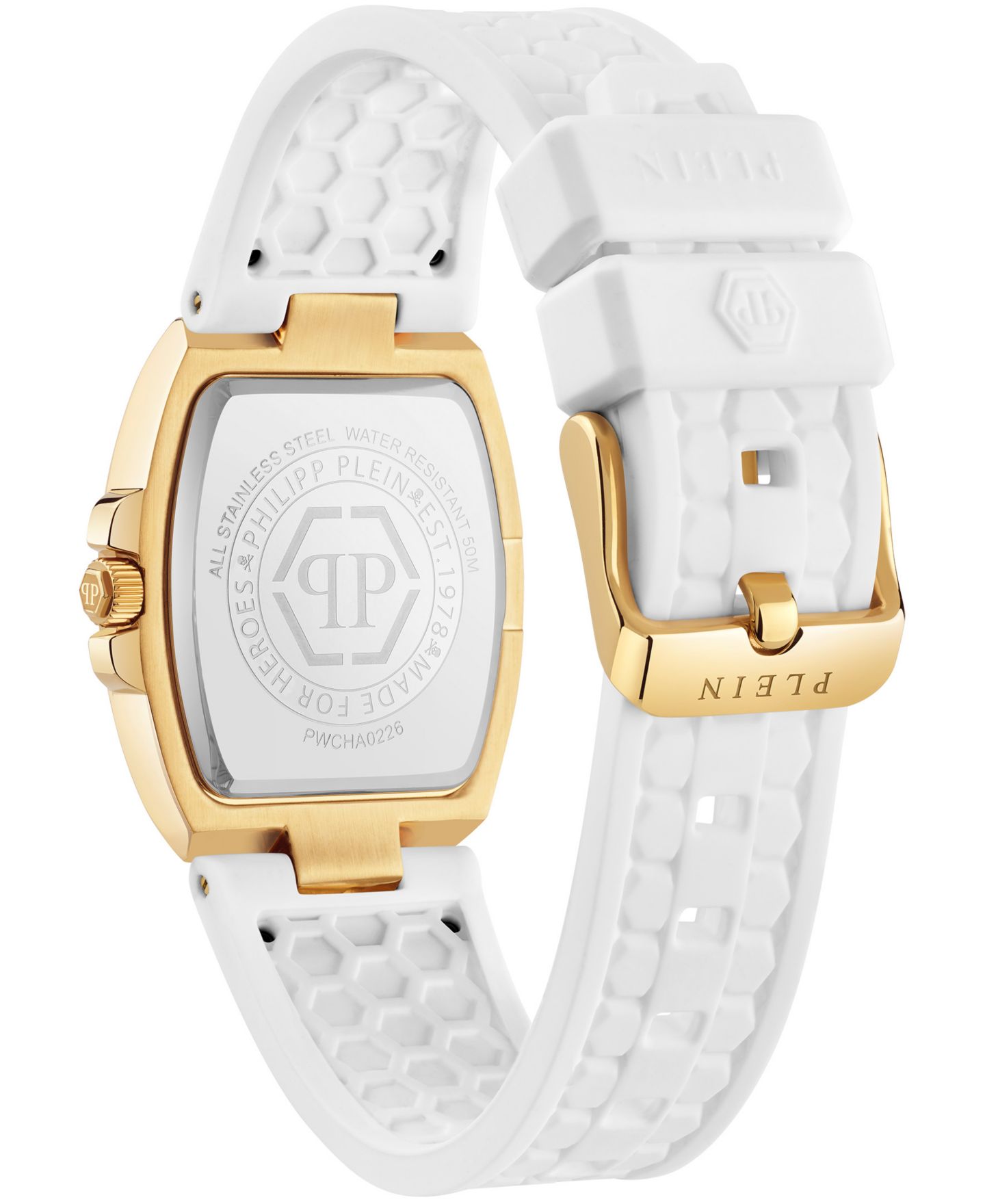 Женские часы Philipp Plein Supreme White Silicone Strap Watch 30mm — фото 3