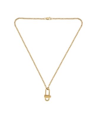 Men's Ventoux Ionic Plated Thin Gold Steel Necklace