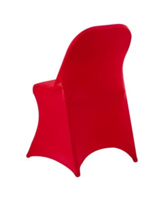 50 Pieces Polyester Spandex Stretch Chair Covers Flat-Front Slipcovers Fits 17.72 x 18.11 x 30.31