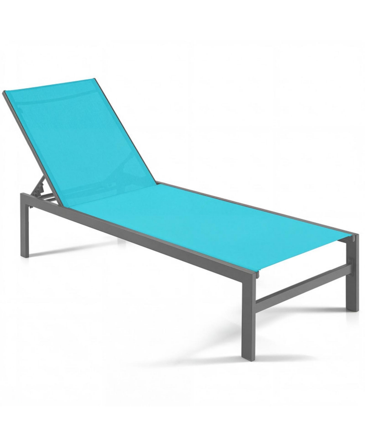 Gouun 6-Position Outdoor Chaise Lounge Chair with Rustproof Aluminium Frame