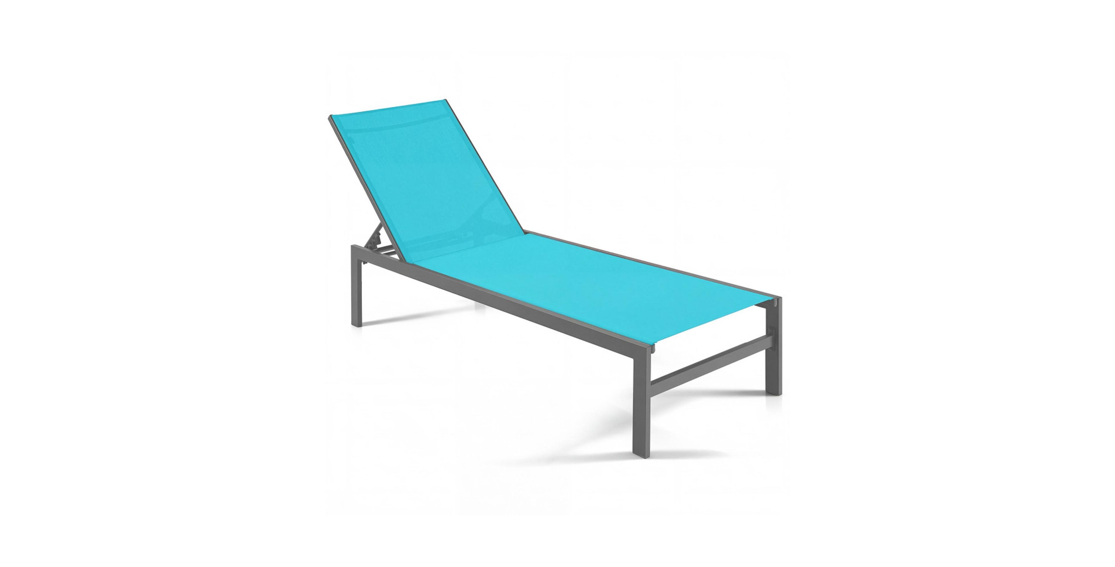 Gouun 6-Position Outdoor Chaise Lounge Chair with Rustproof Aluminium Frame