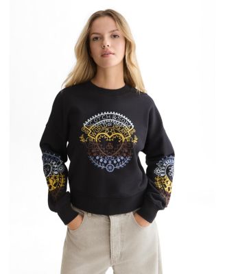 Women's Embroidered Relaxed-Fit Sweatshirt