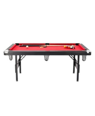 Portable Foldable 6.3ft Pool Table with Complete Billiard Accessories