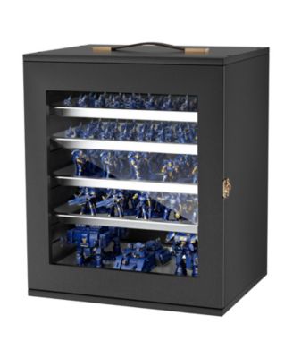 Wooden Miniatures Storage Case for 1000-1500 Scale Models with 5 Trays and 11 Slots