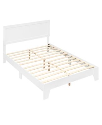 Full Size Modern Bed Frame with Headboard No Box Spring Needed