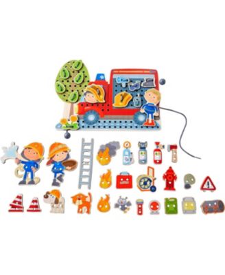 Fire Engine Rescue Threading Fine Motor Skills 38-Piece Activity, Ages 3+