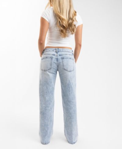 EM+CASS NEW! EM + CASS Juniors' Low-Rise Wide-Leg Jeans