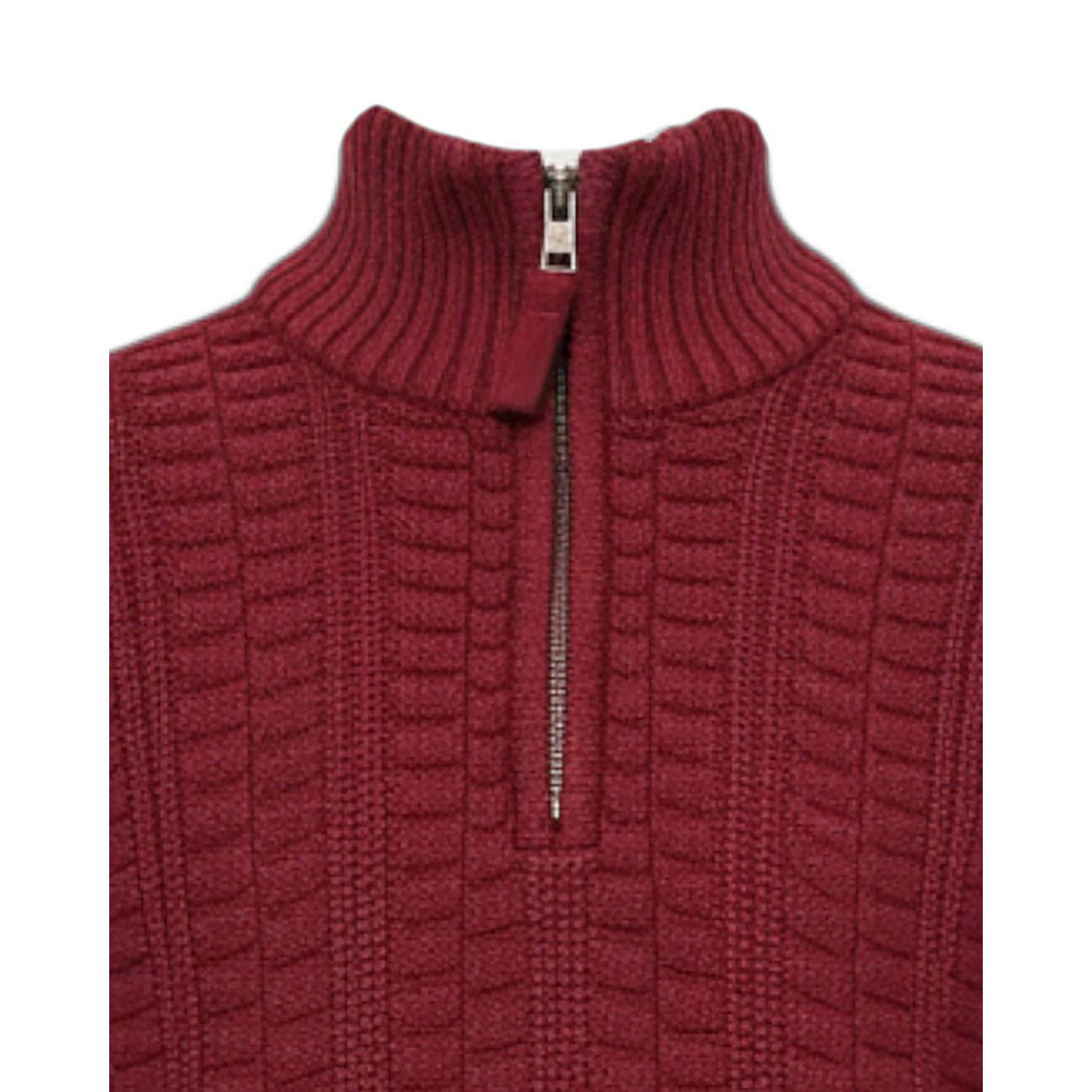 Little Boys (5-7)Organic Half Zip Cable Pullover Sweater