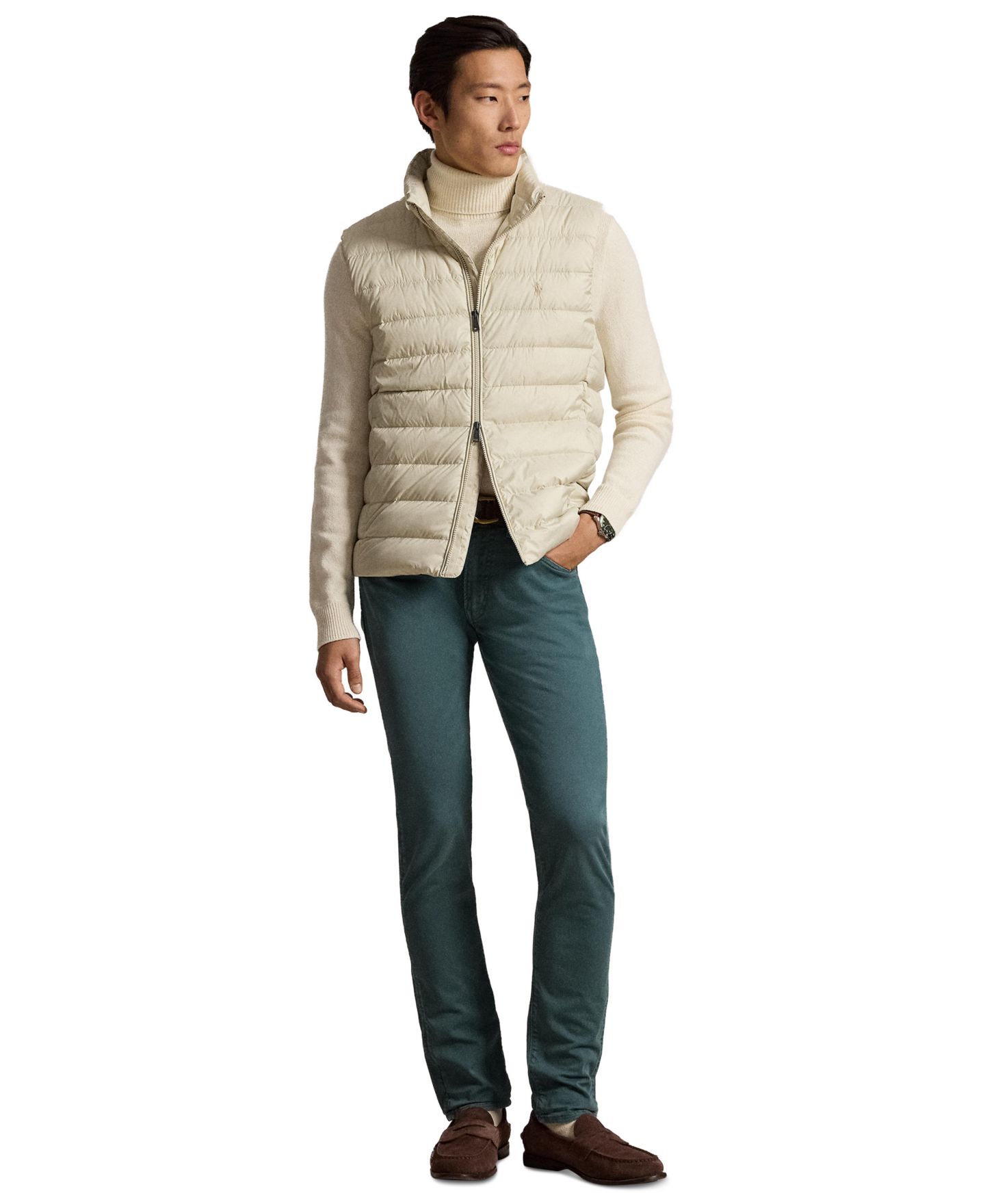 Мужской жилет Polo Ralph Lauren The Colden Packable Down Vest, цвет: Песочный — фото 2