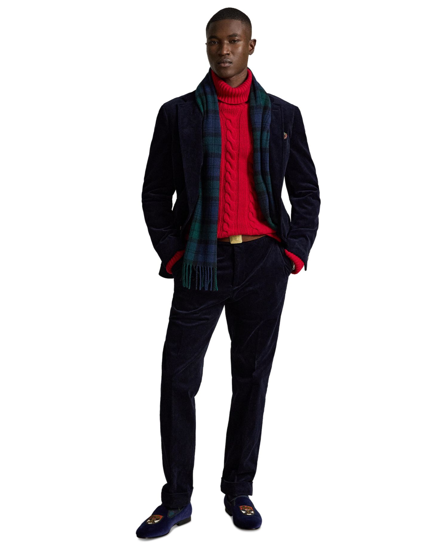 Men's Polo Modern Stretch Corduroy Suit Jacket
