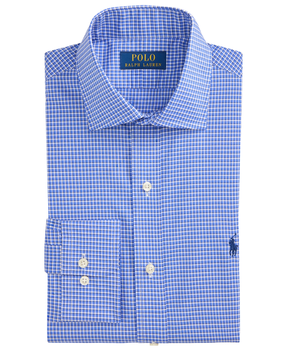 Polo Ralph Lauren Men's Regent Classic Fit Checked Poplin Dress Shirt