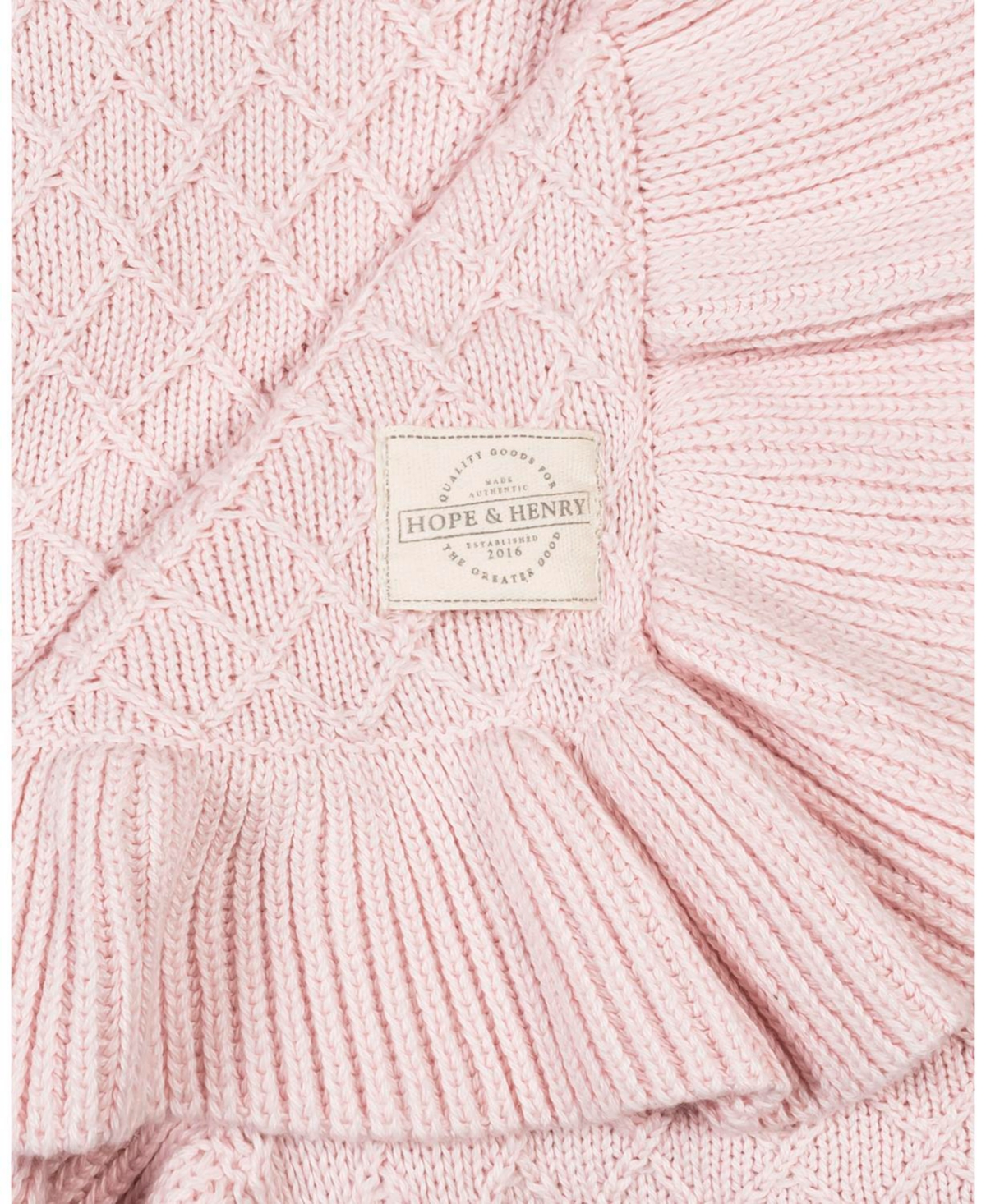 Hope & Henry Baby Organic Ruffle Edge Blanket