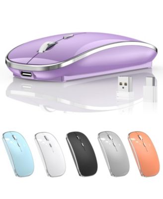 Rechargeable Silent Wireless Mouse Dual Mode 3 Adjustable DPI Portable