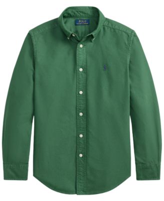 Big Boys Garment-Dyed Cotton Oxford Shirt