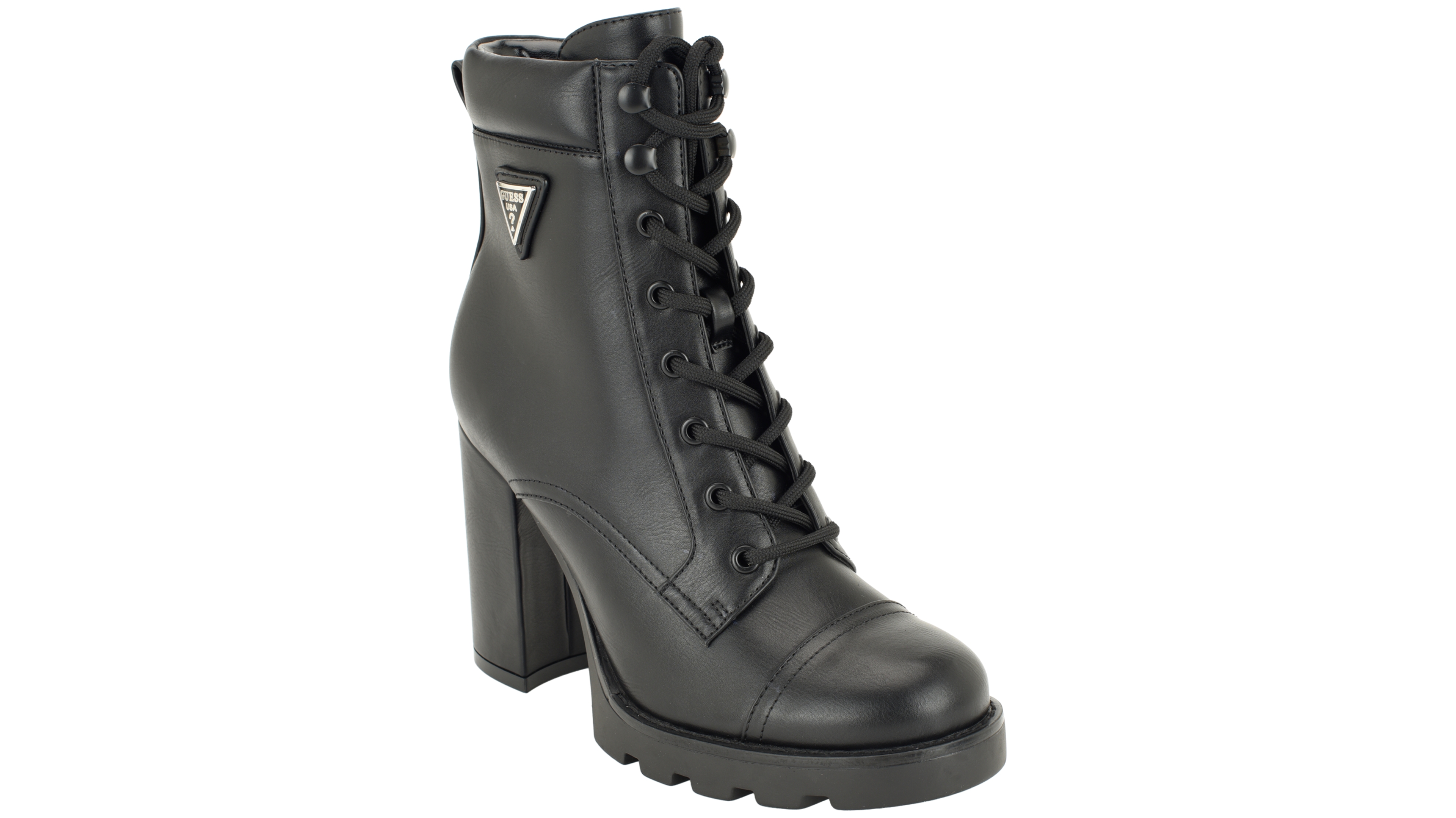 Guess Women's Nellsy Lace-Up Block Heel Hiker Booties