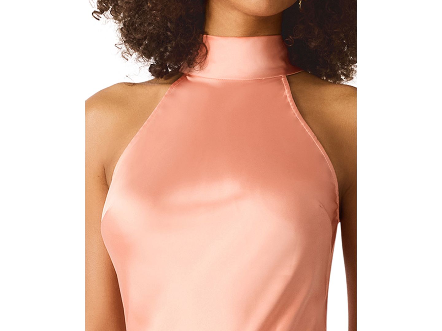 Женское платье Steve Madden Lara Satin Maxi, цвет: Абрикосовый — фото 5