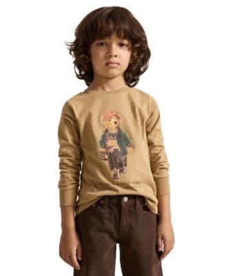 Boys' 2T-7 Polo Bear Cotton Long-Sleeve T-Shirt
