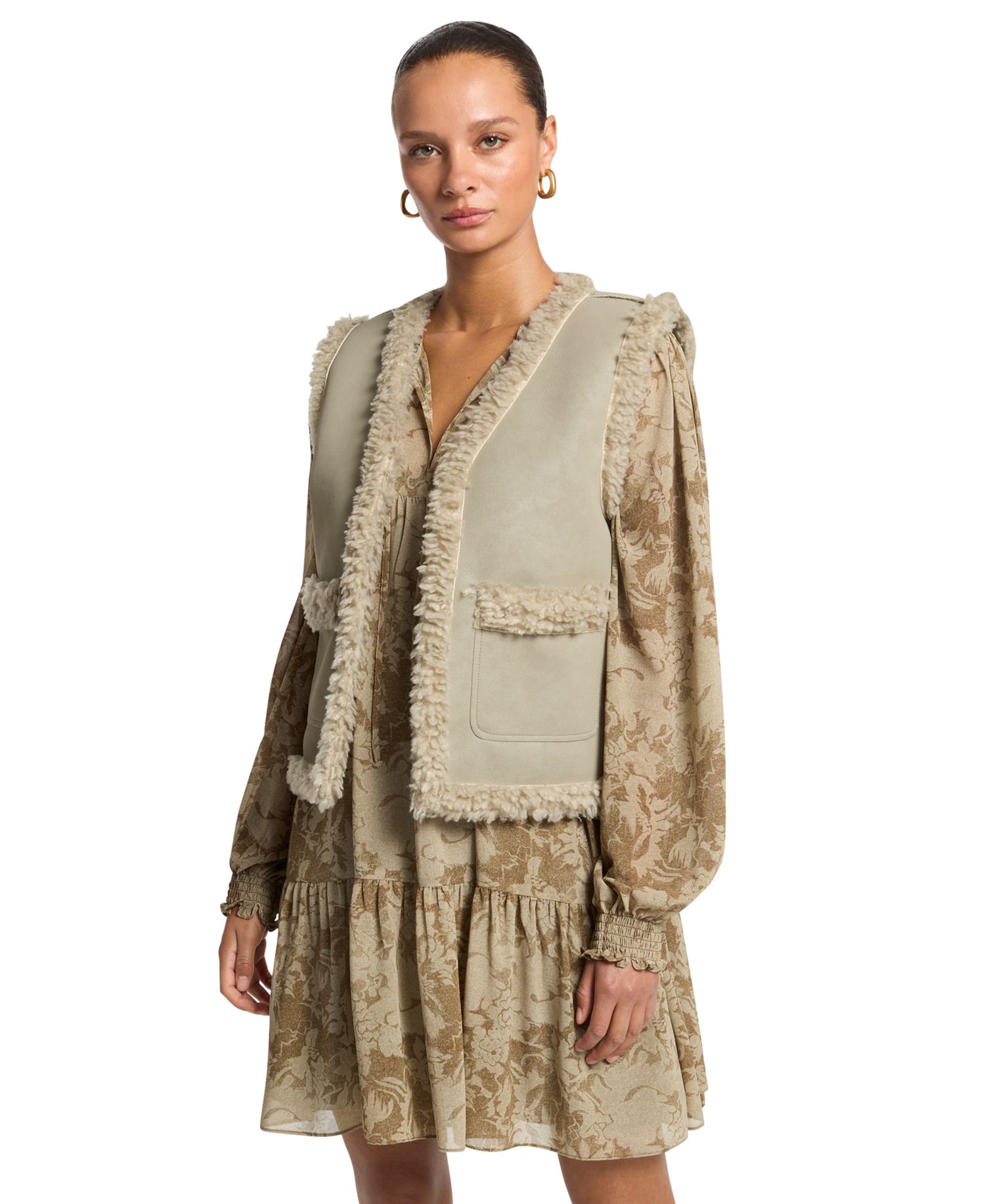 Women's Faux Shearling Sleeveless Vest