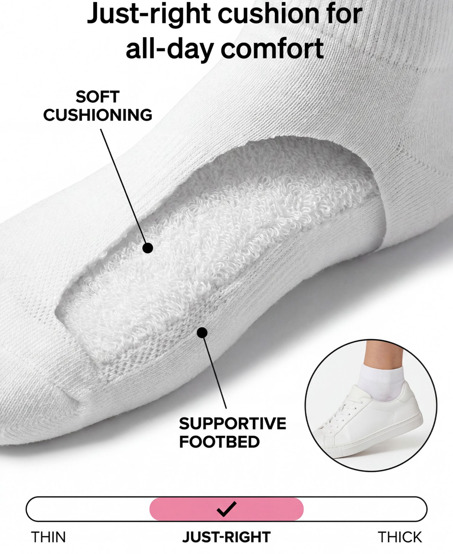 Women's Quarter Top 6 Pack Socks