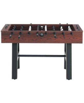 55in Foosball Table with Cup Holders and 4 Balls for Family Game Room