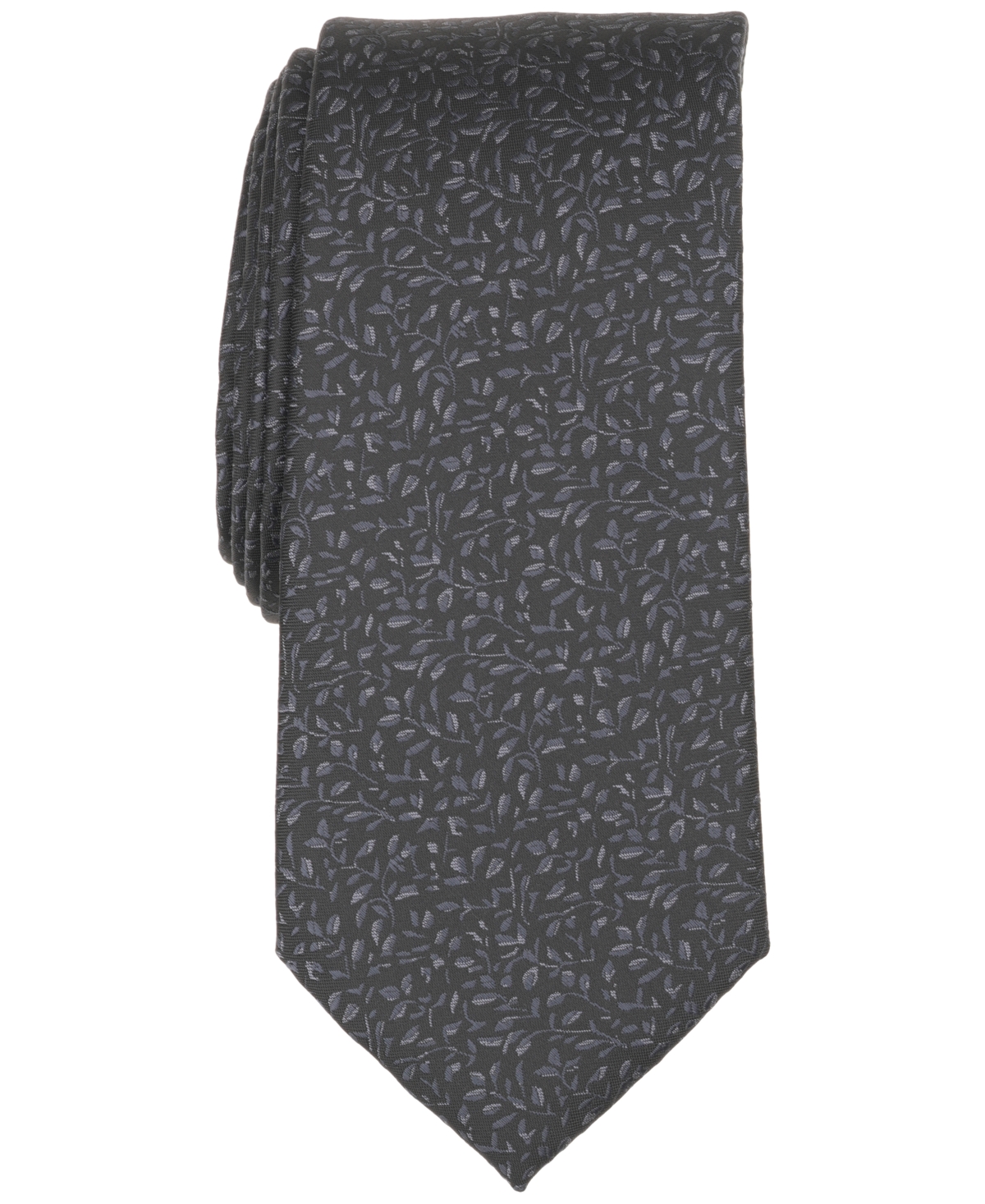 Perry Ellis Portfolio Men's Portman Floral Print Tie - Black