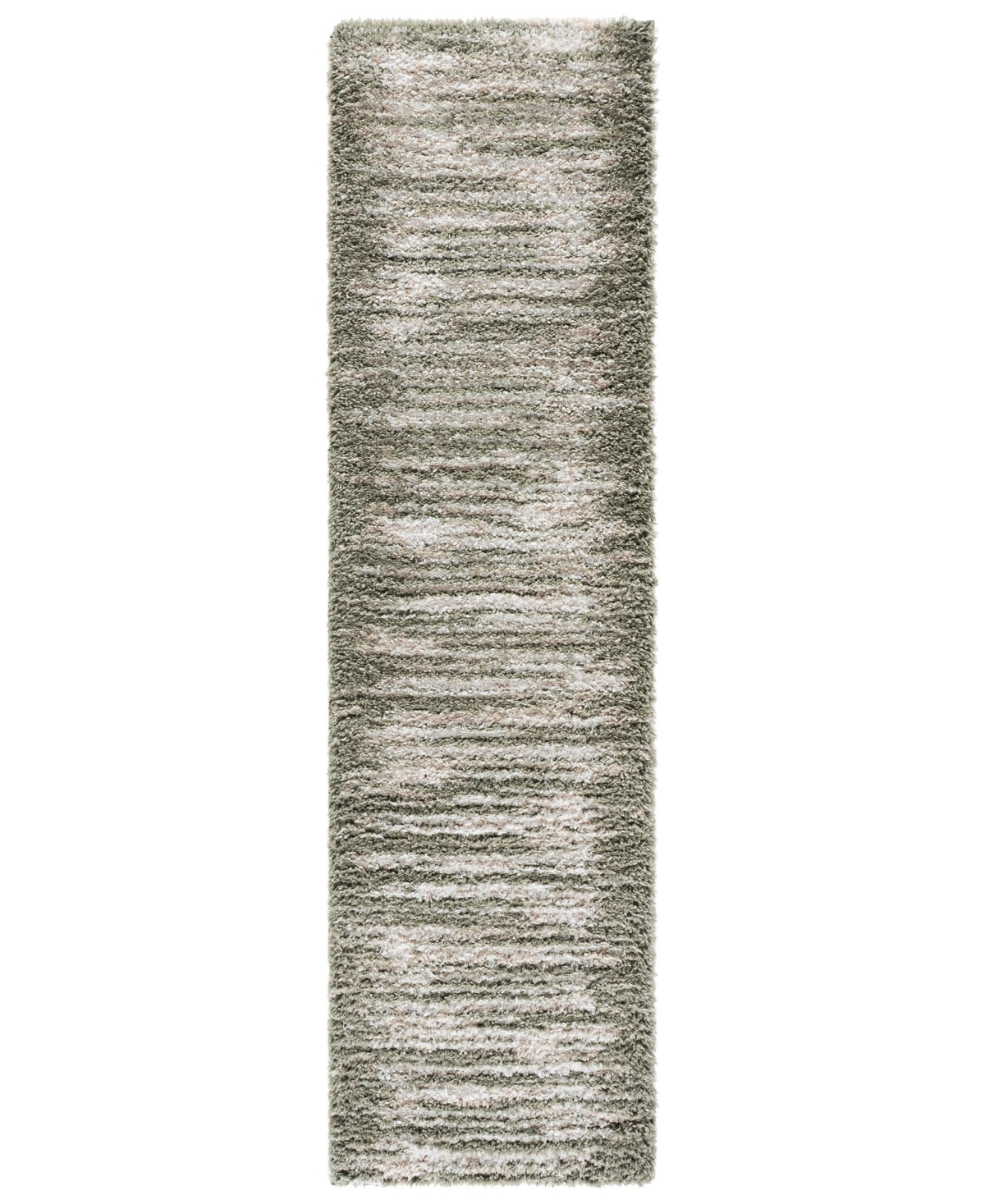 Safavieh Ravine Shag Rve352b 2'2"x8' Runner Area Rug In Green