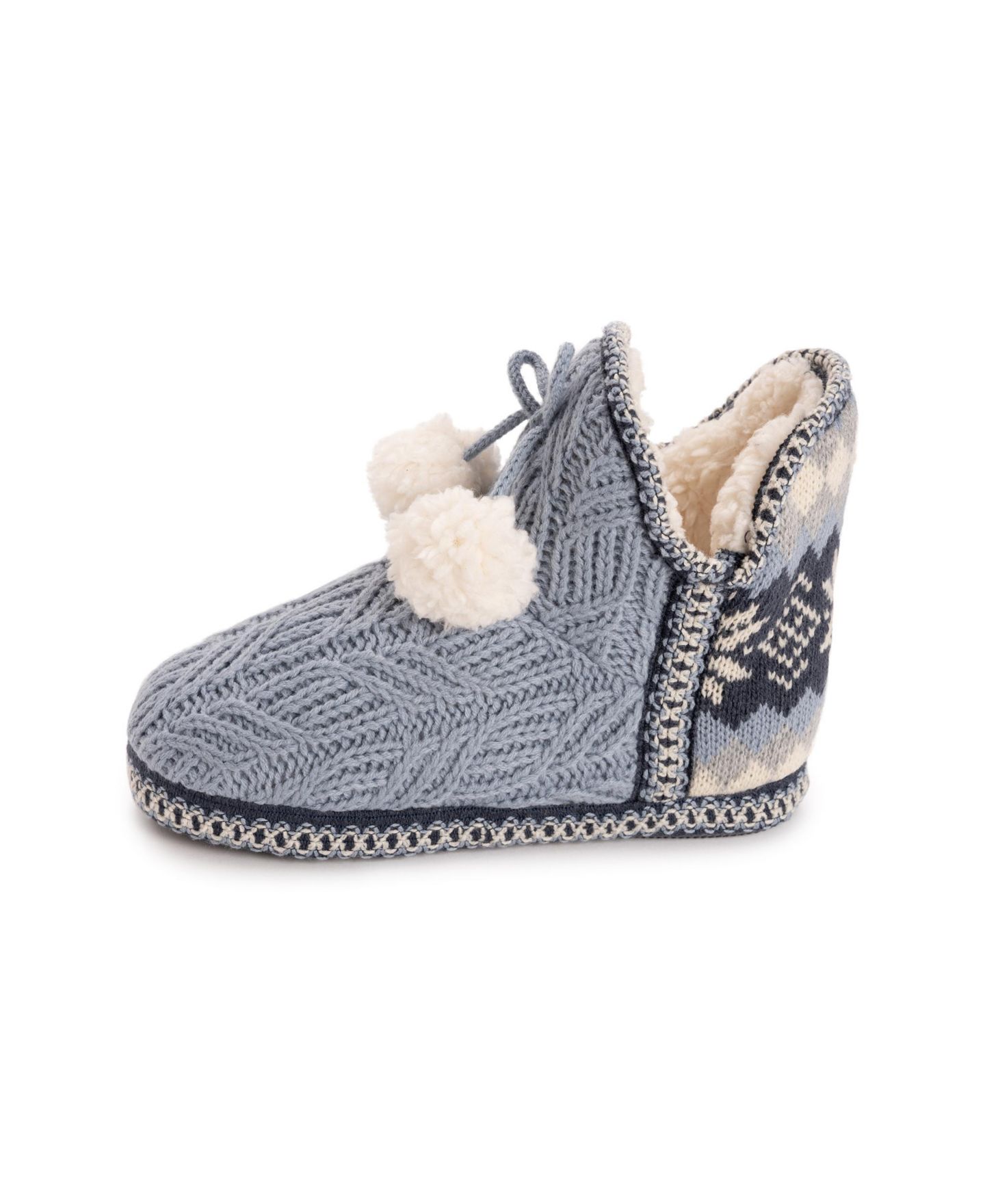 Женские тапочки MUK LUKS Amira Bootie Slippers, цвет: Синий — фото 6